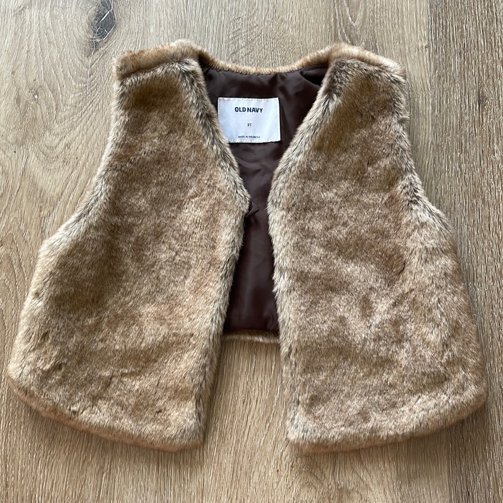Toddler fur vest